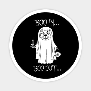 Boo in Boo Out T Shirt Funny Halloween Costume Men Women Kids Magnet